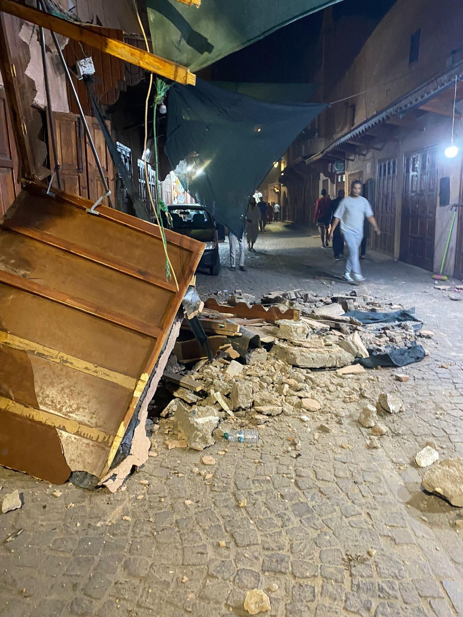 Destrozos en Marrakech tras el terremoto. Destrozos en Marrakech tras el terremoto.