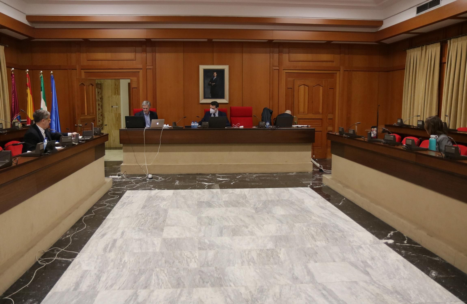 Aspecto que presentaba el Salón de Plenos de Capitulares durante la pasada sesión.