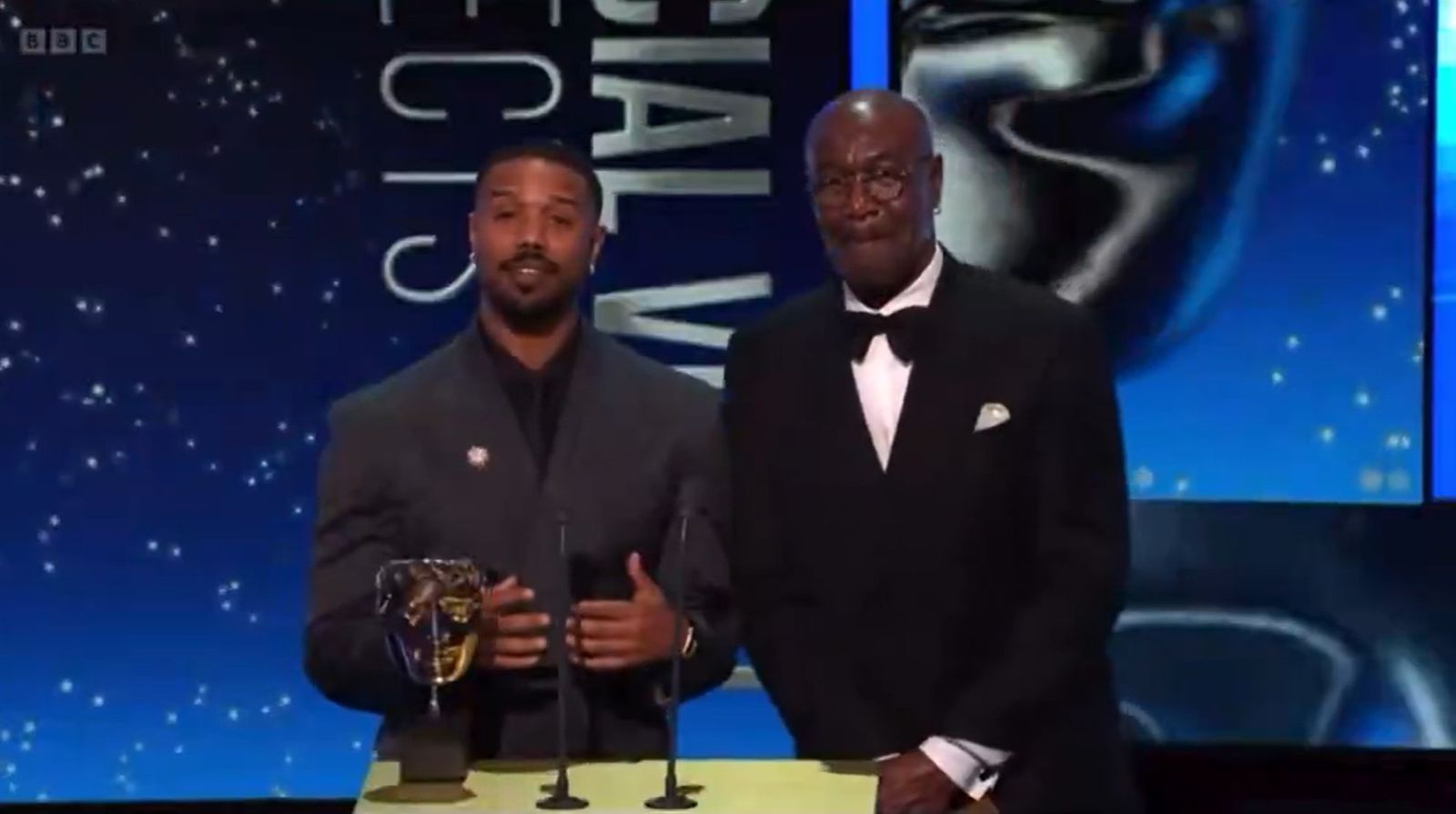 Michael B. Jordan y Delroy Lindo en los BAFTA