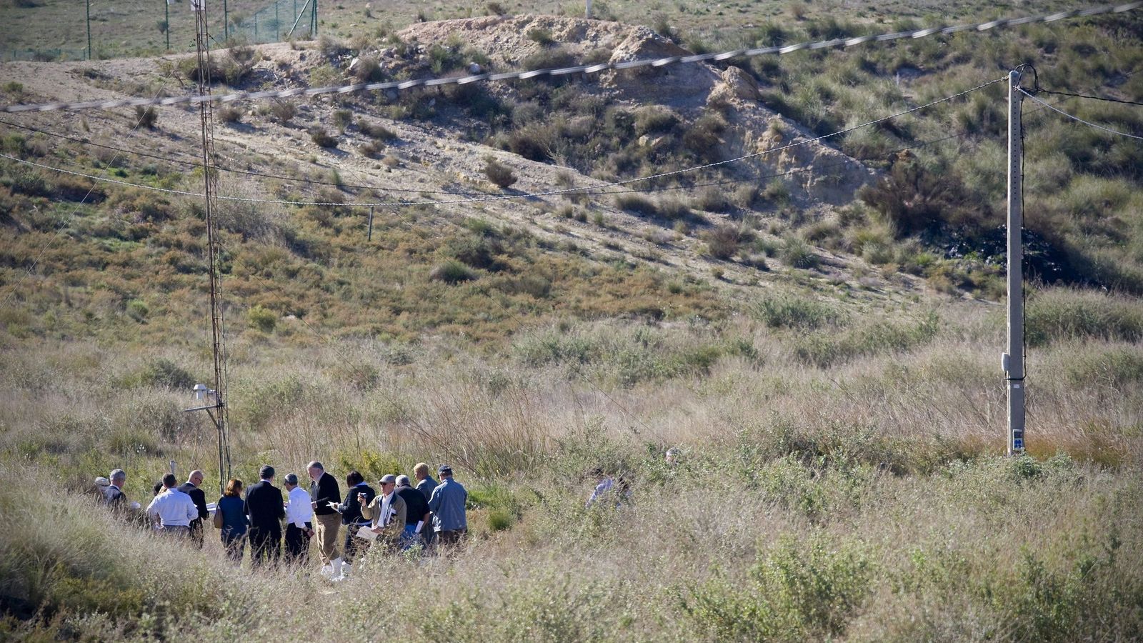 Visita de los investigadores americanos a la pedanía de Palomares