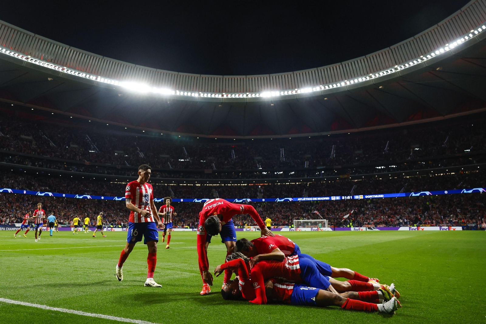El Atlético de Madrid - Borussia Dortmund, en fotos
