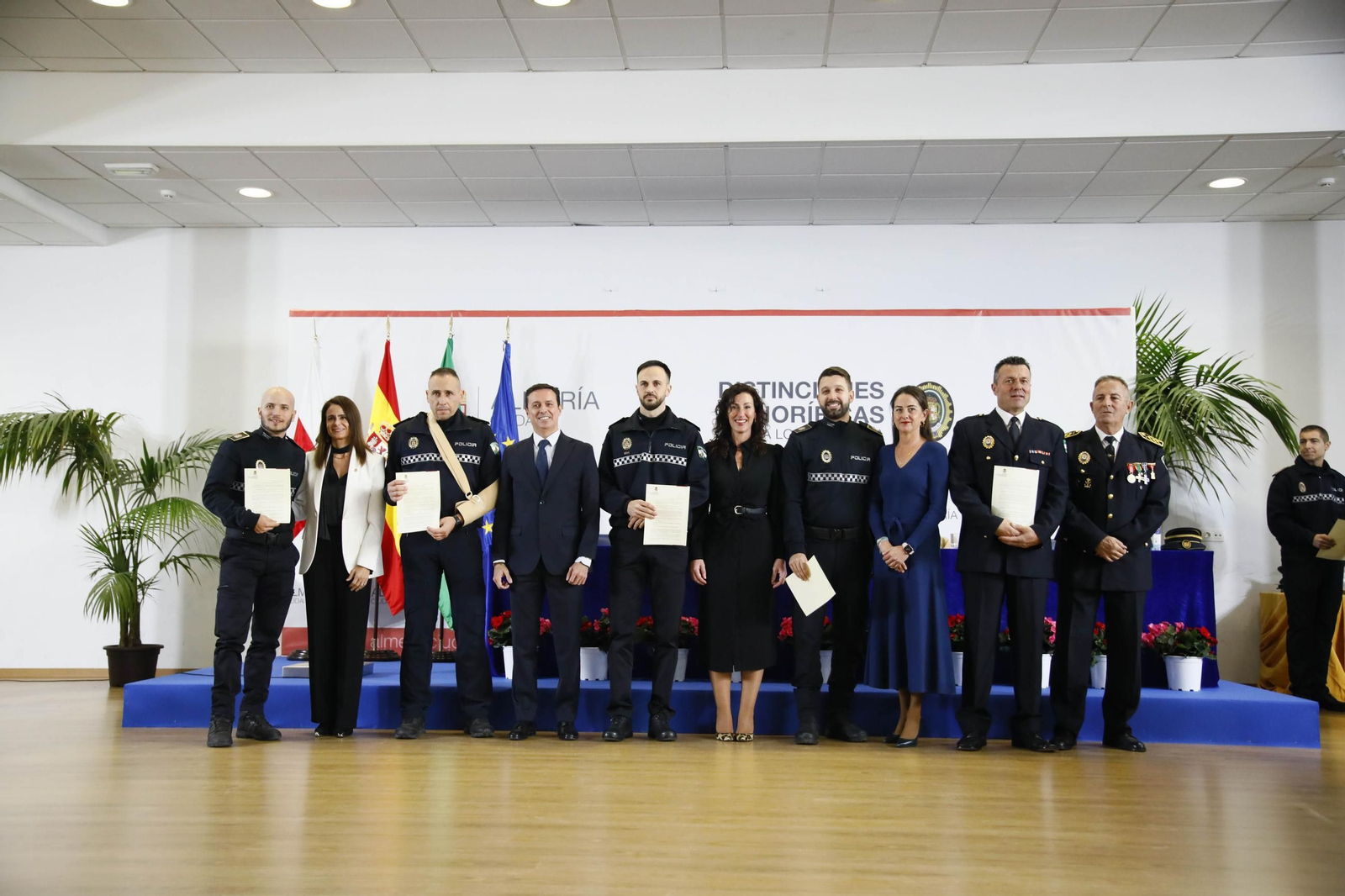 Las imágenes del acto institucional de la Policía Local de Almería con motivo de la festividad de su patrón, San Esteban