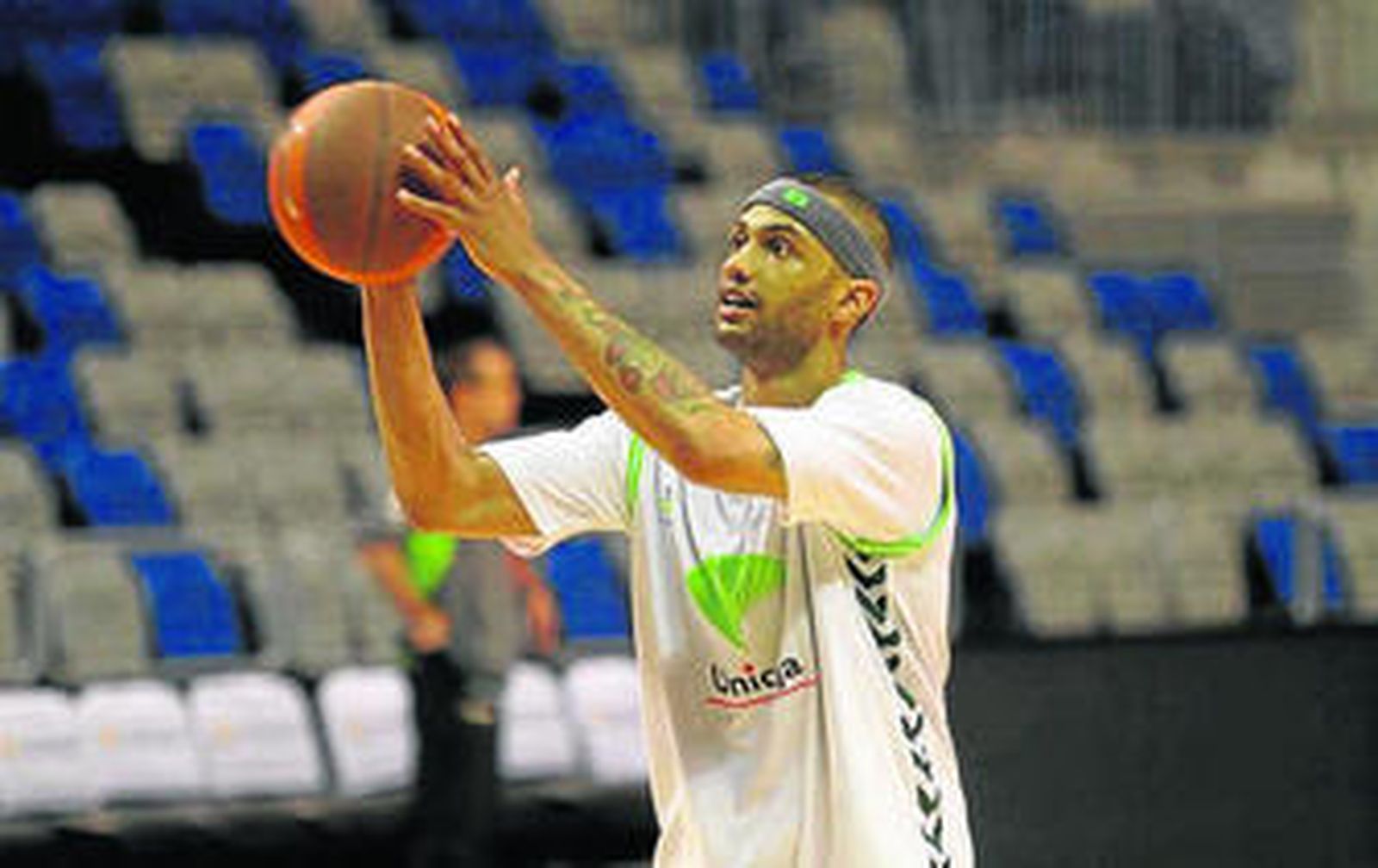 Gerald Fitch, durante un entrenamiento.