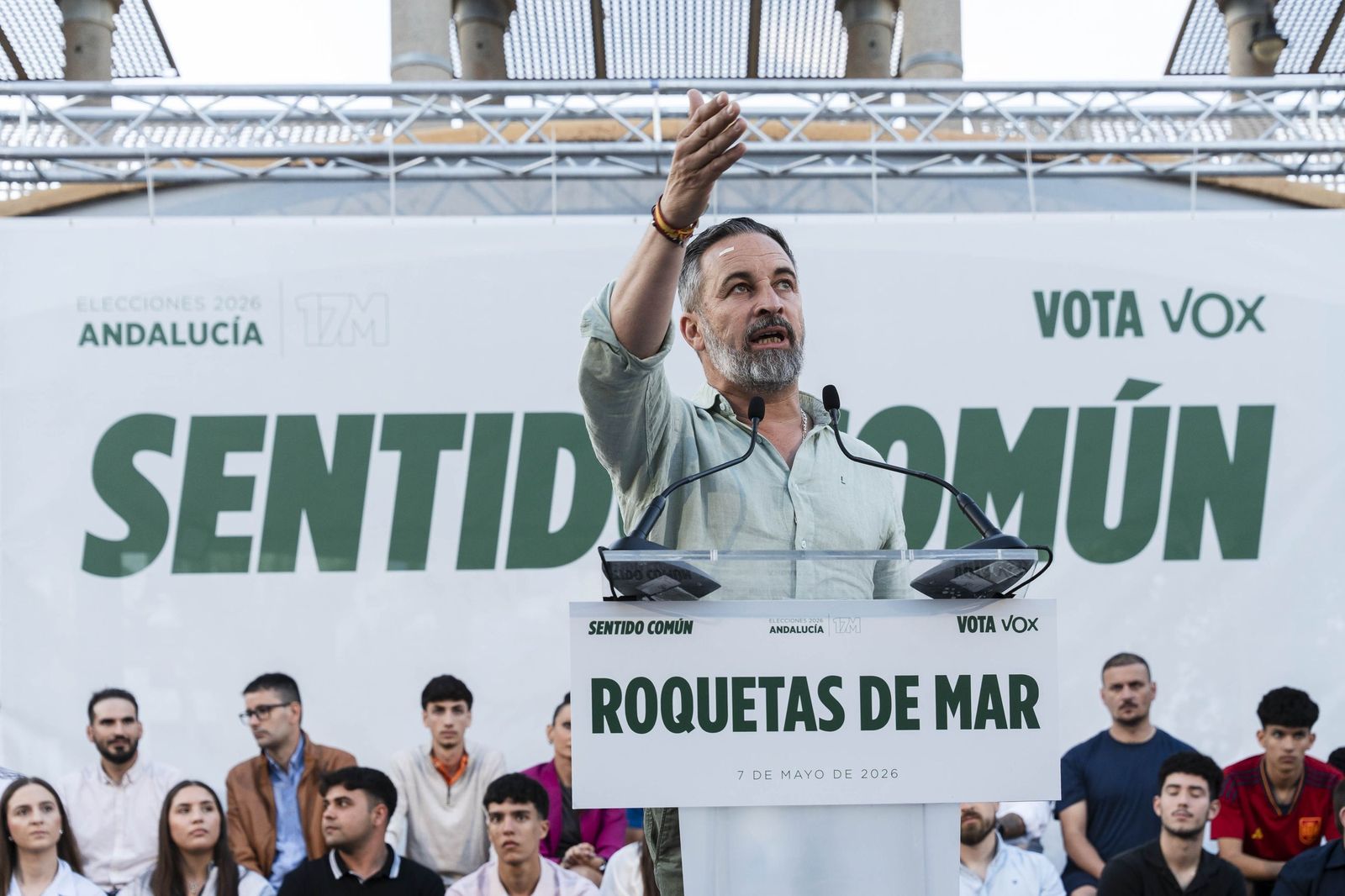 Las imágenes del mitin de Vox con Santiago Abascal y Manuel Gavira en ...