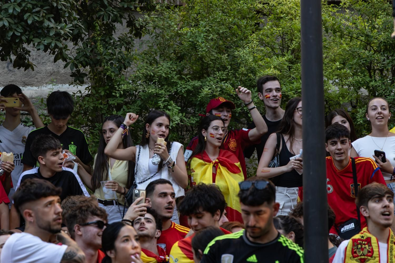 La euforia jiennense por la victoria de España, imágenes