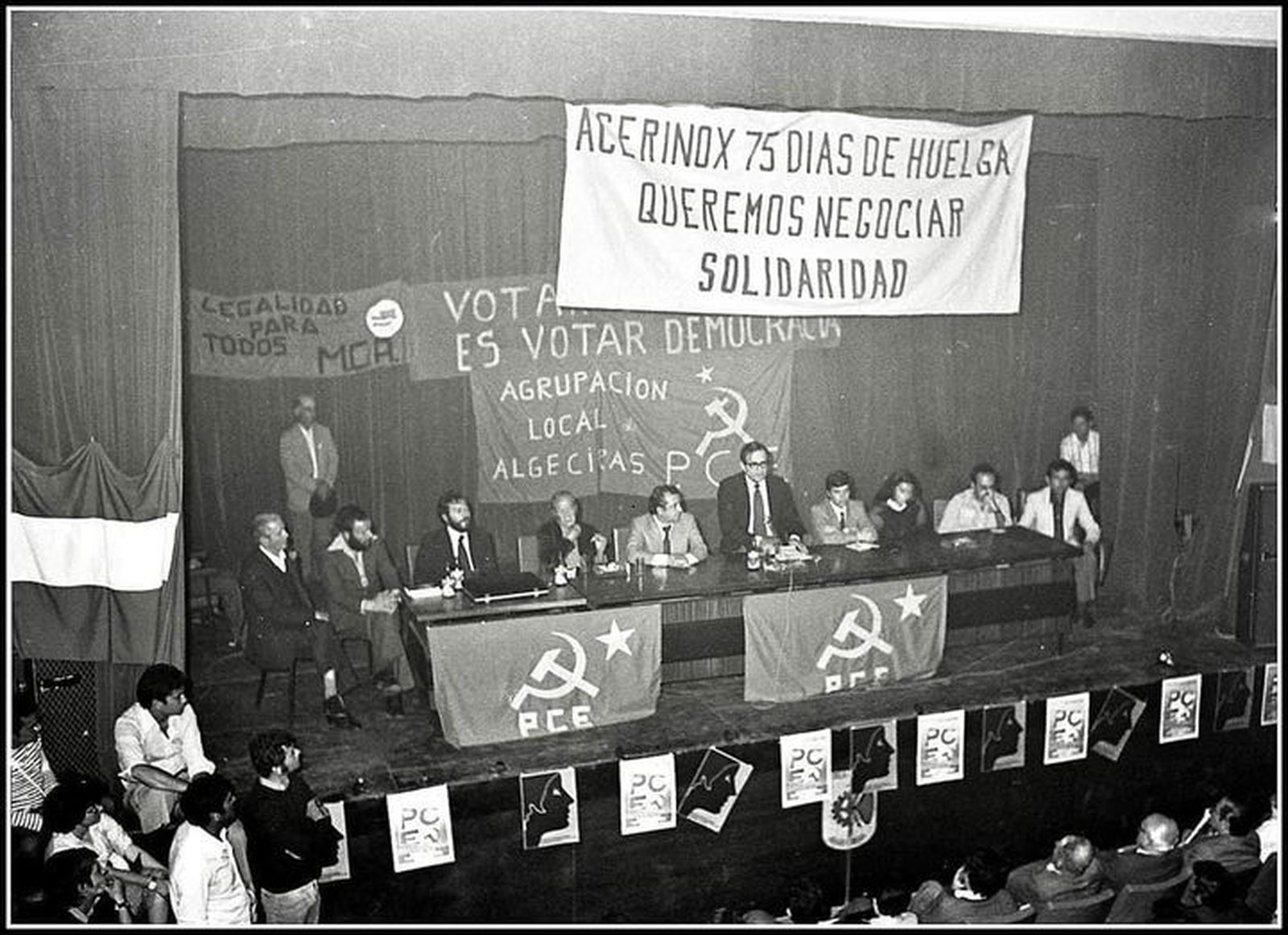 Huelga en Acerinox en 1977.