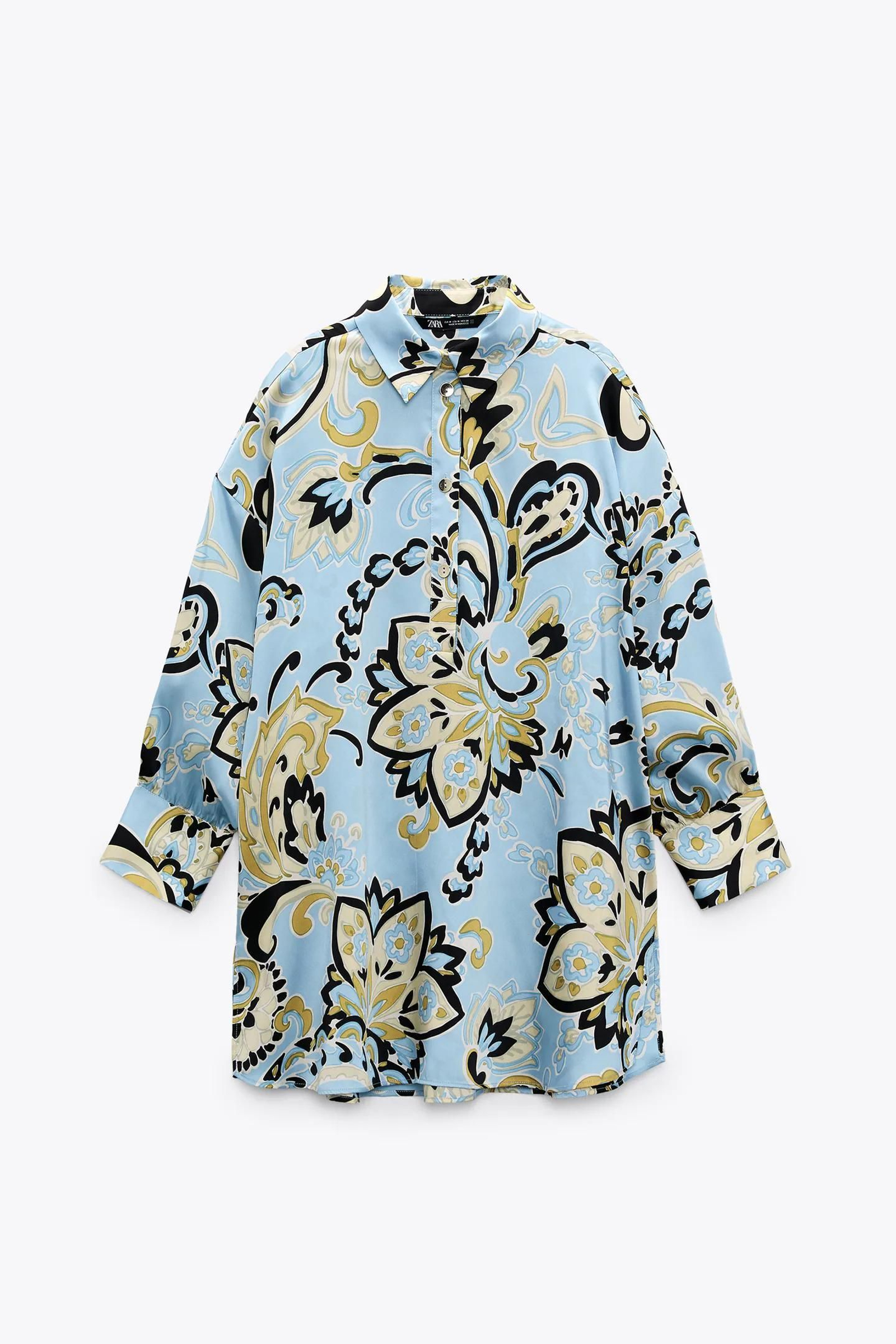 Blusa estampada de Zara.