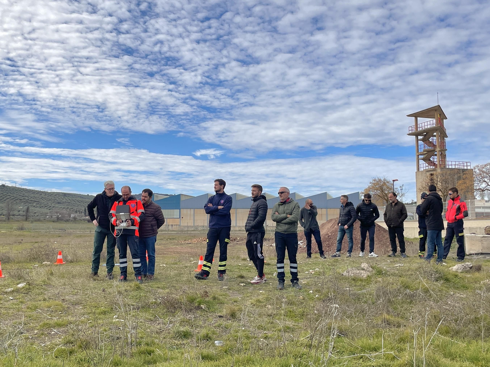 Práctica de drones en Alcalá la Real.