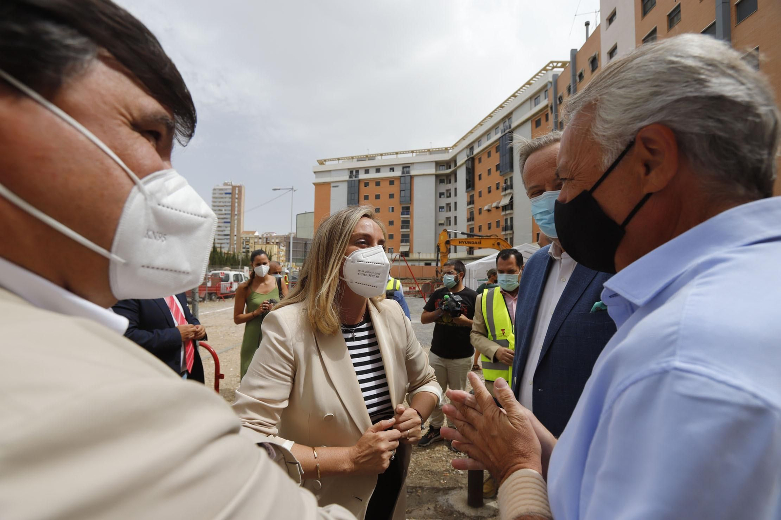 Imágenes del inicio de las obras de construcción de 48 viviendas protegidas en Huelva