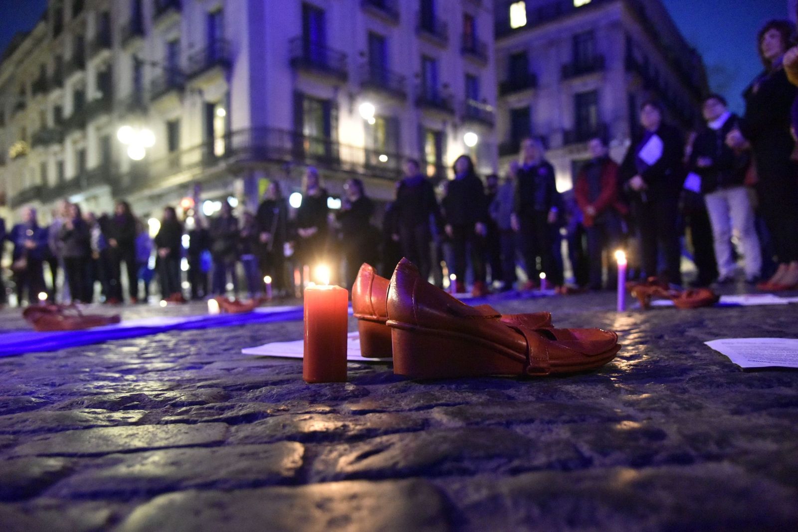 Concentración contra la violencia de género.