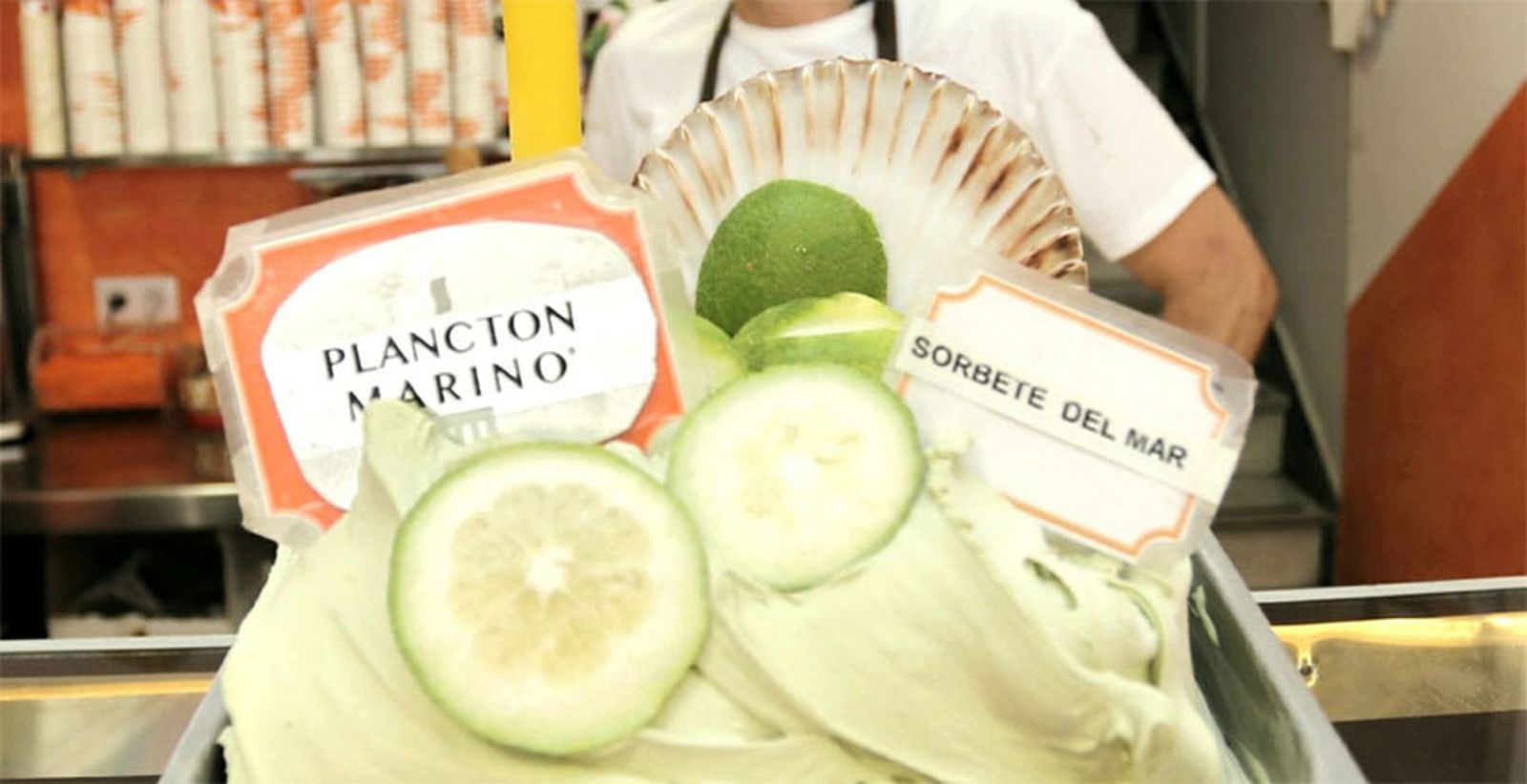 Helado de plancton marino