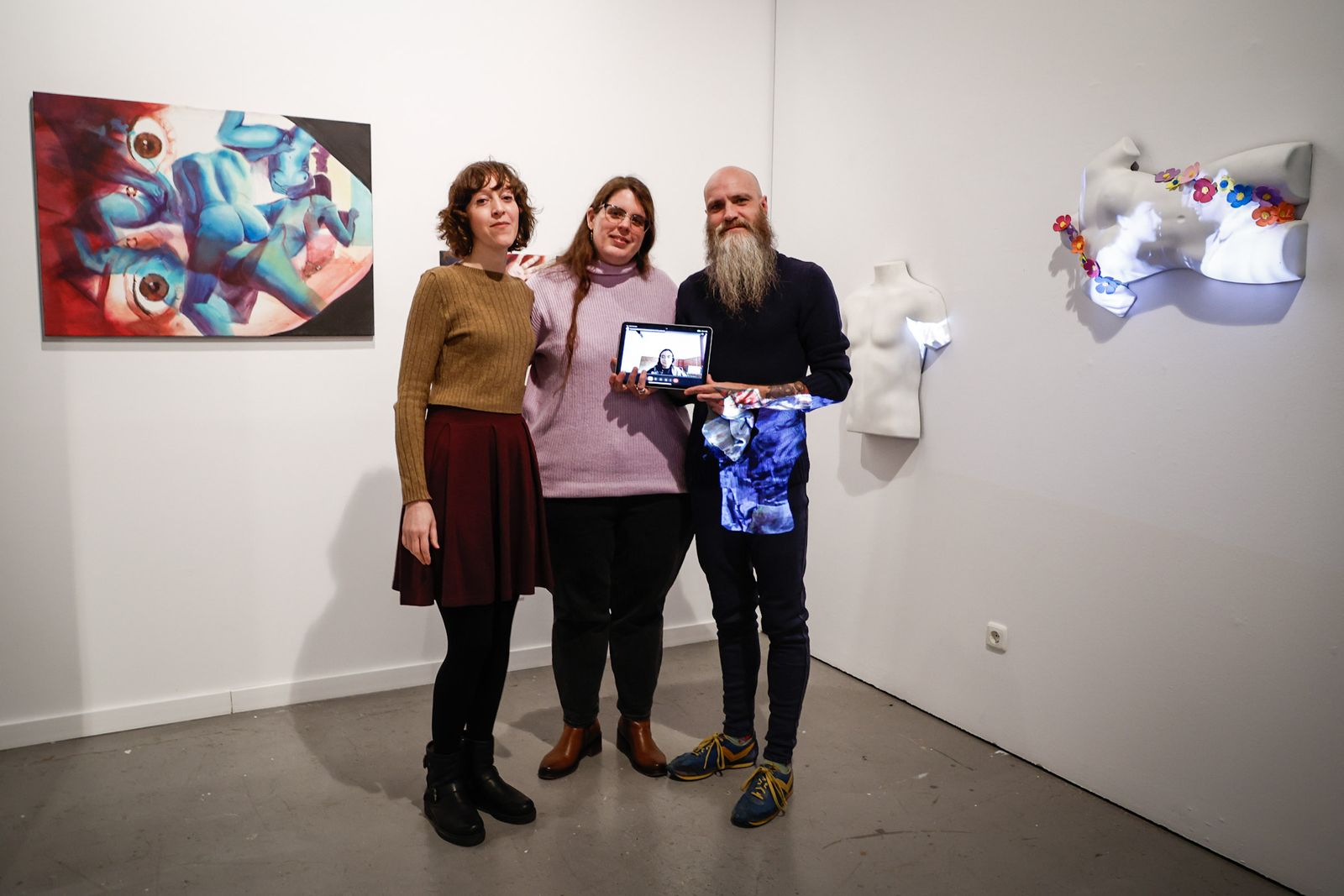 María Dávila, Rocío Lara y Manuél Pérez Valero.