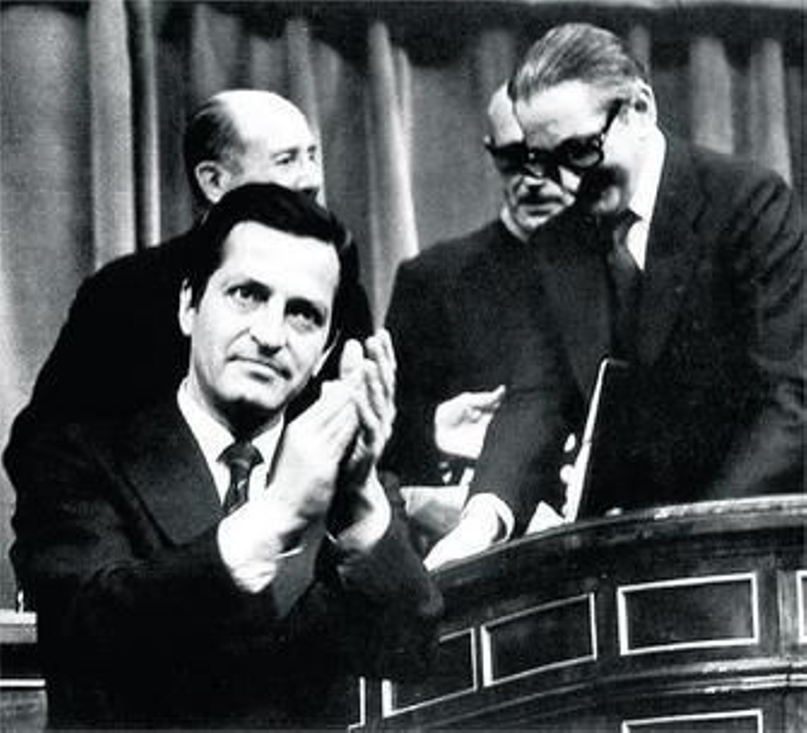 Adolfo Suárez, junto a Torcuato Fernández Miranda, su gran padrino.