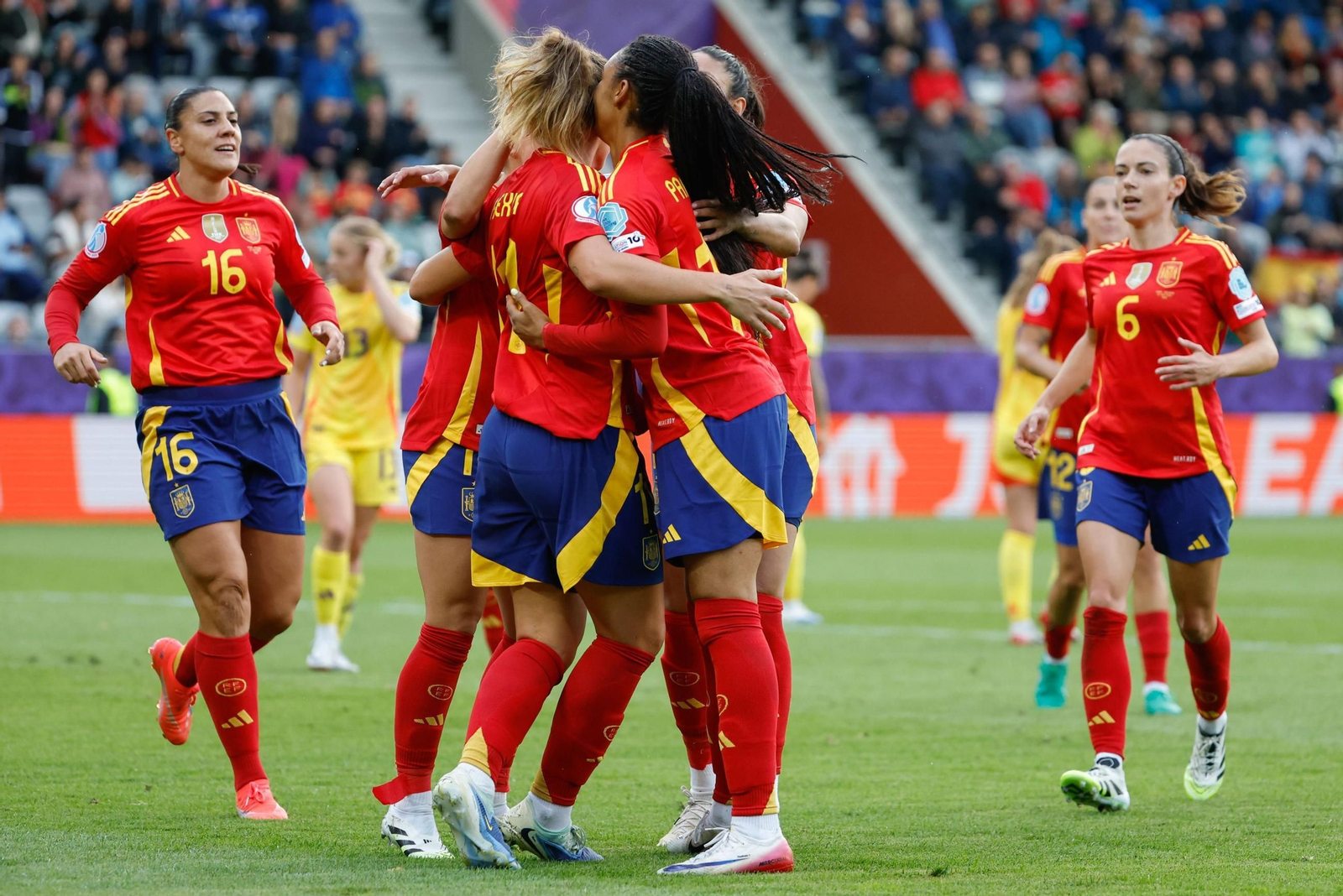 Las fotos de la goleada de España sobre Bélgica en la Eurocopa femenina
