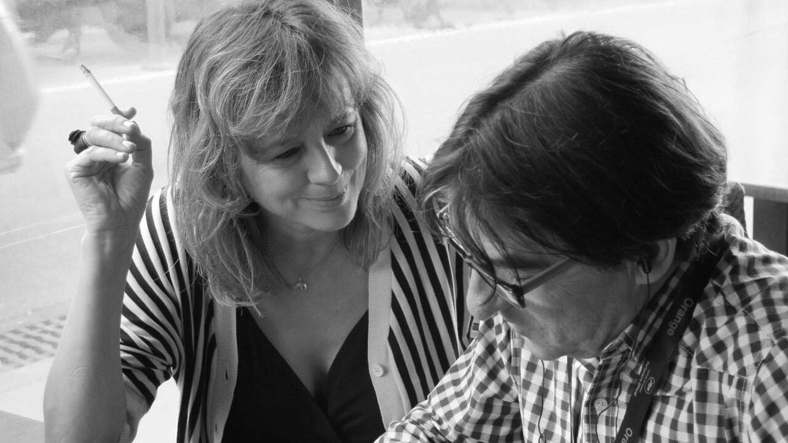 La actriz, con Javier Tolentino.