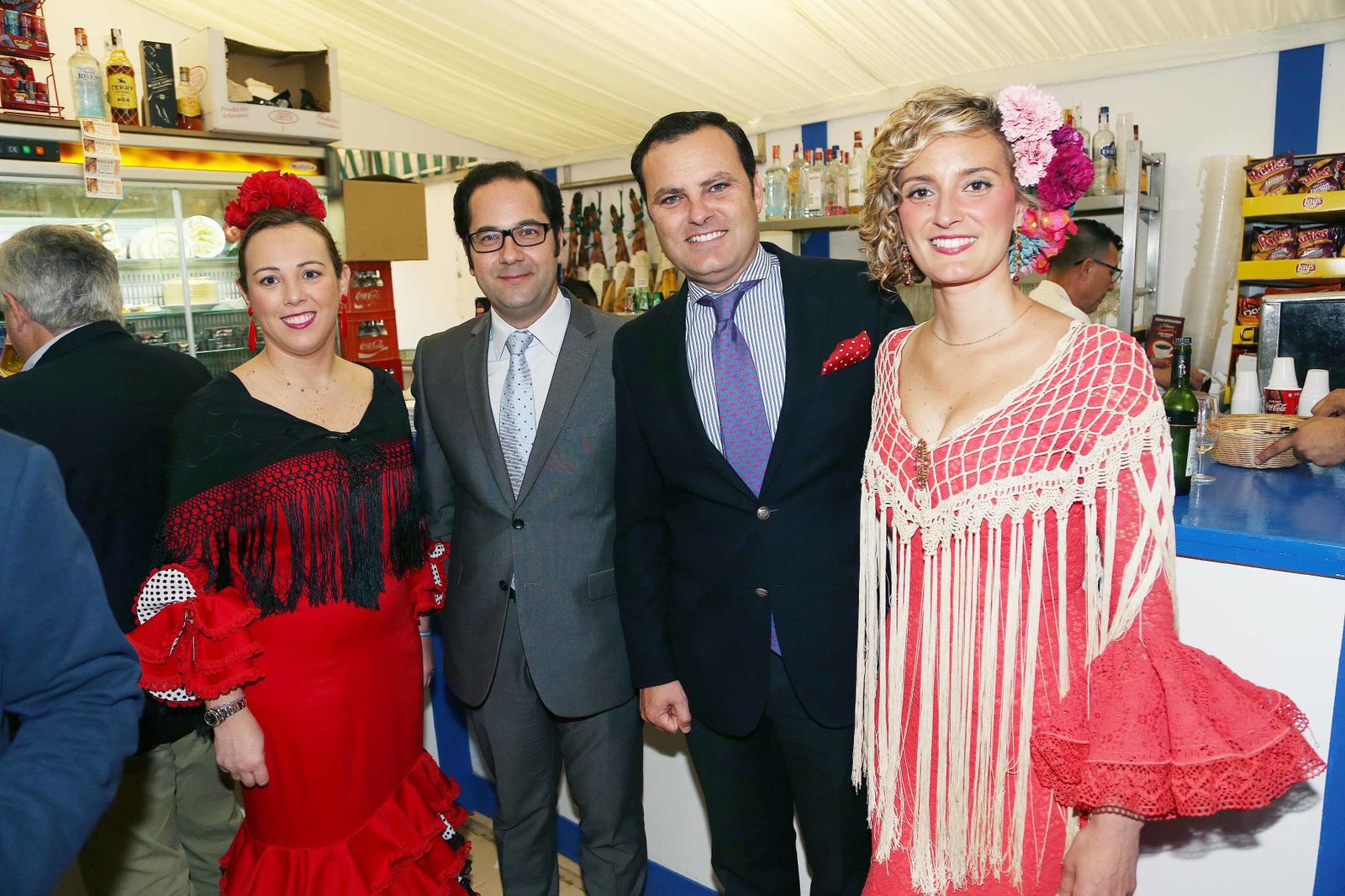 Mercedes Duque, Pablo Mateos, Alejandro Romero, de Hebeservicios, y Teresa Macías.