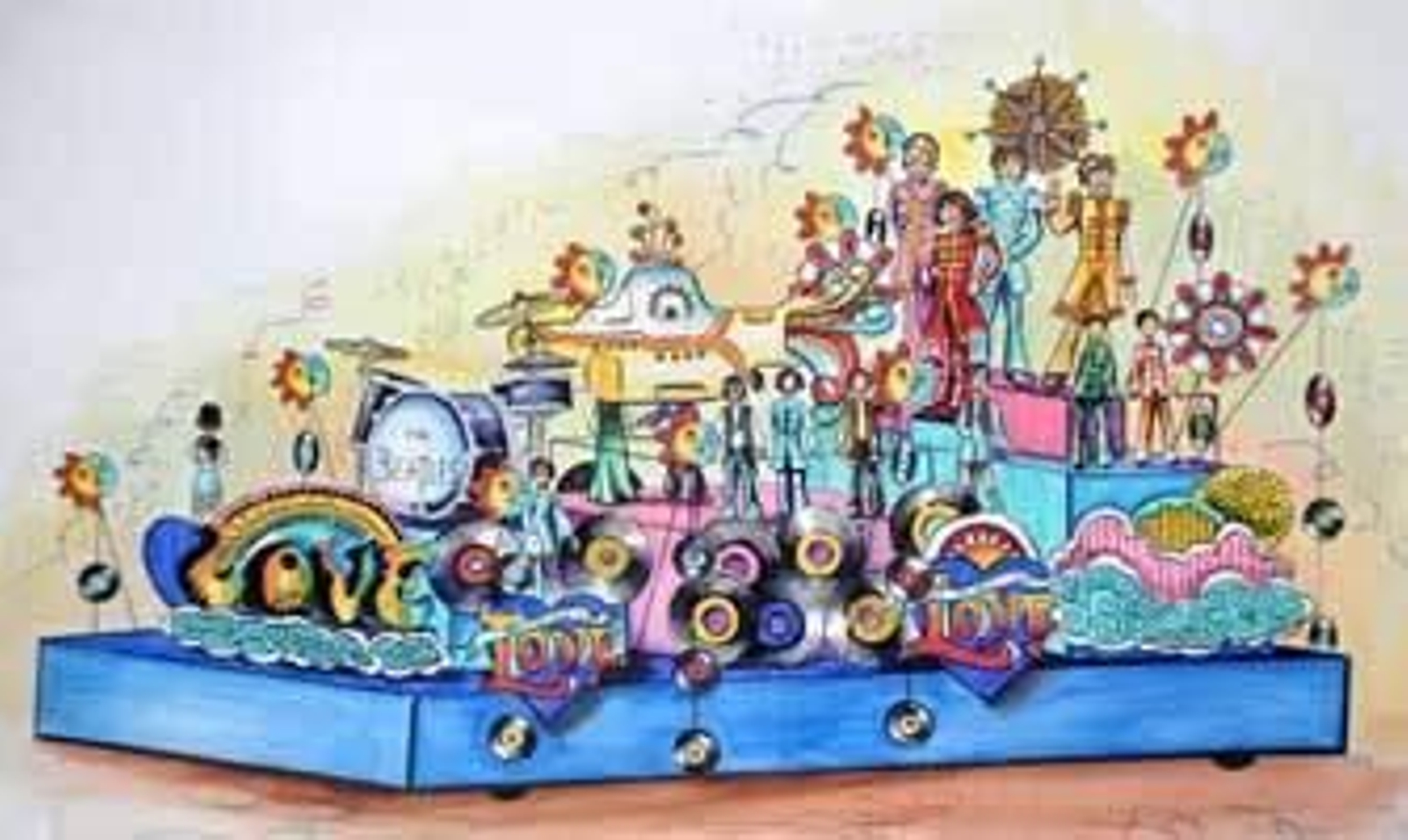 La carroza de The Beatles.