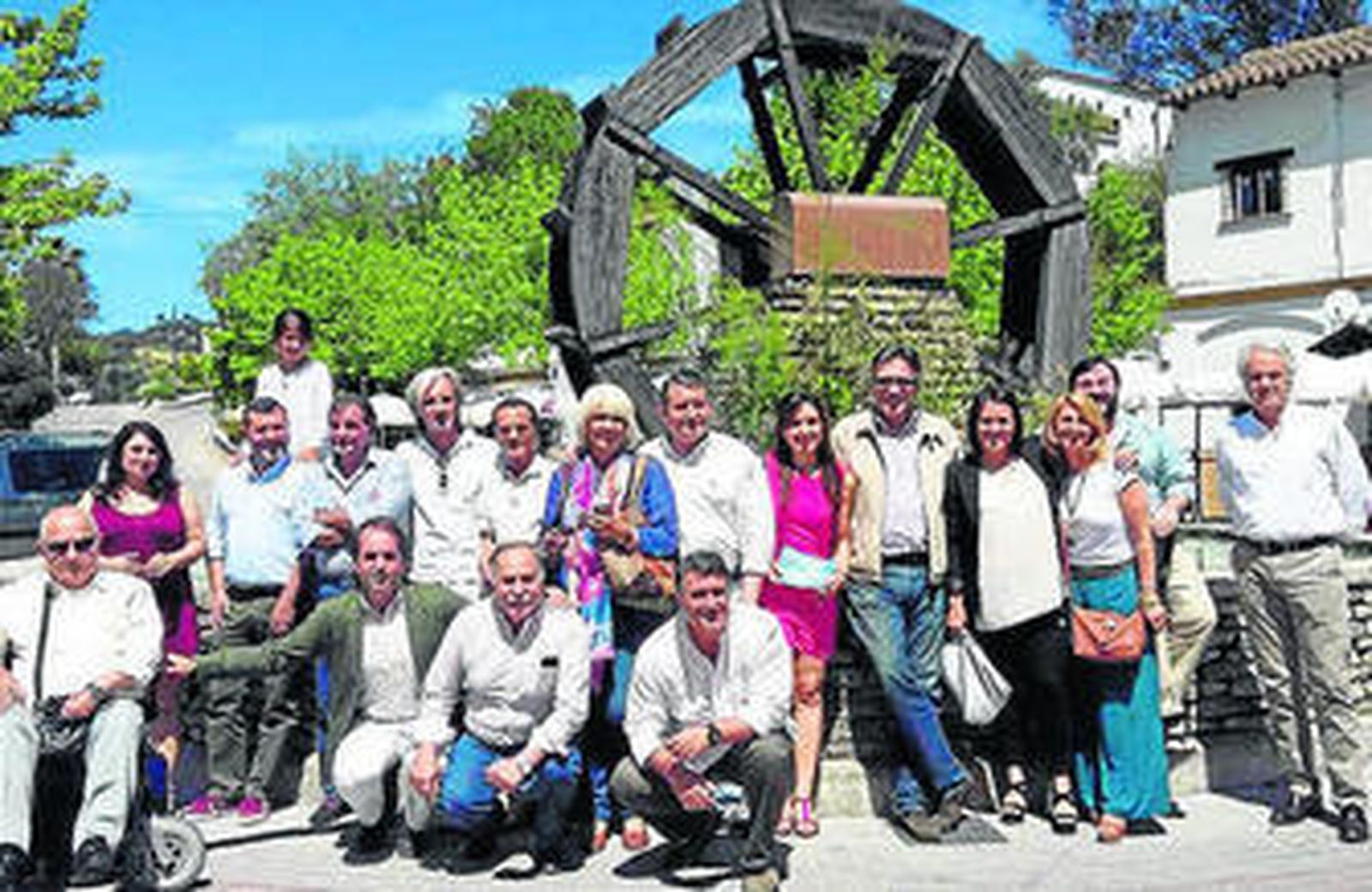 Dirigentes del Partido Popular ayer en El Bosque.