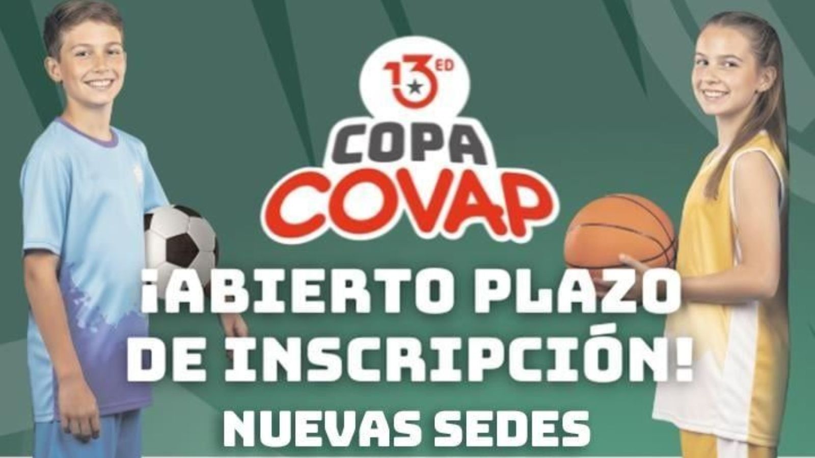 Abiertas las inscripciones para las cuatro nuevas sedes de la 13ª Copa COVAP.