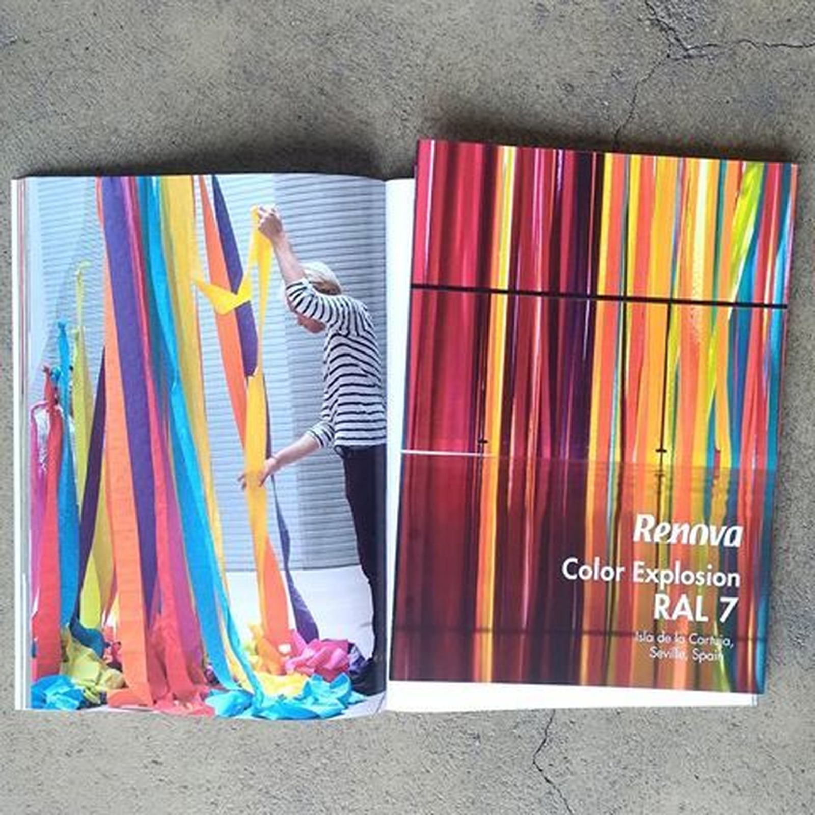Portada e interior de la publicación Color Explosion RAL 7.