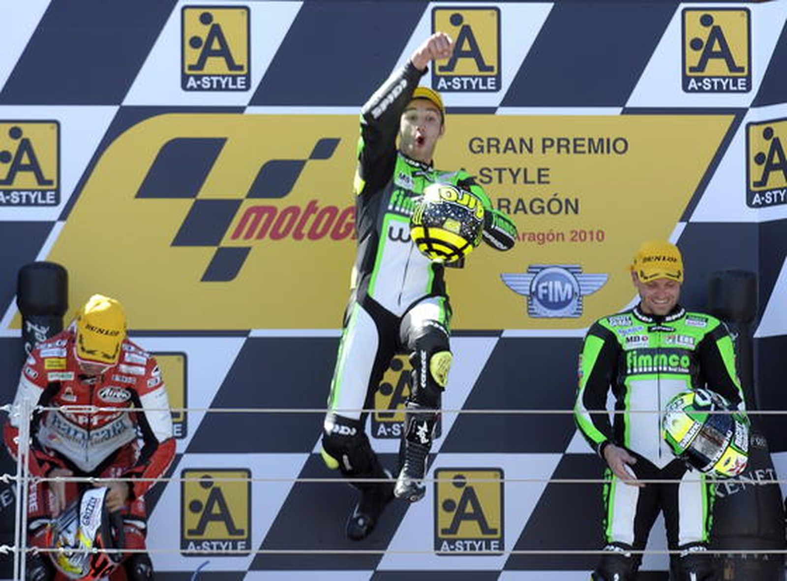 Andrea Iannone, vencedor del Gran Premio de Aragón de Moto 2.

Foto: Afp Photo
