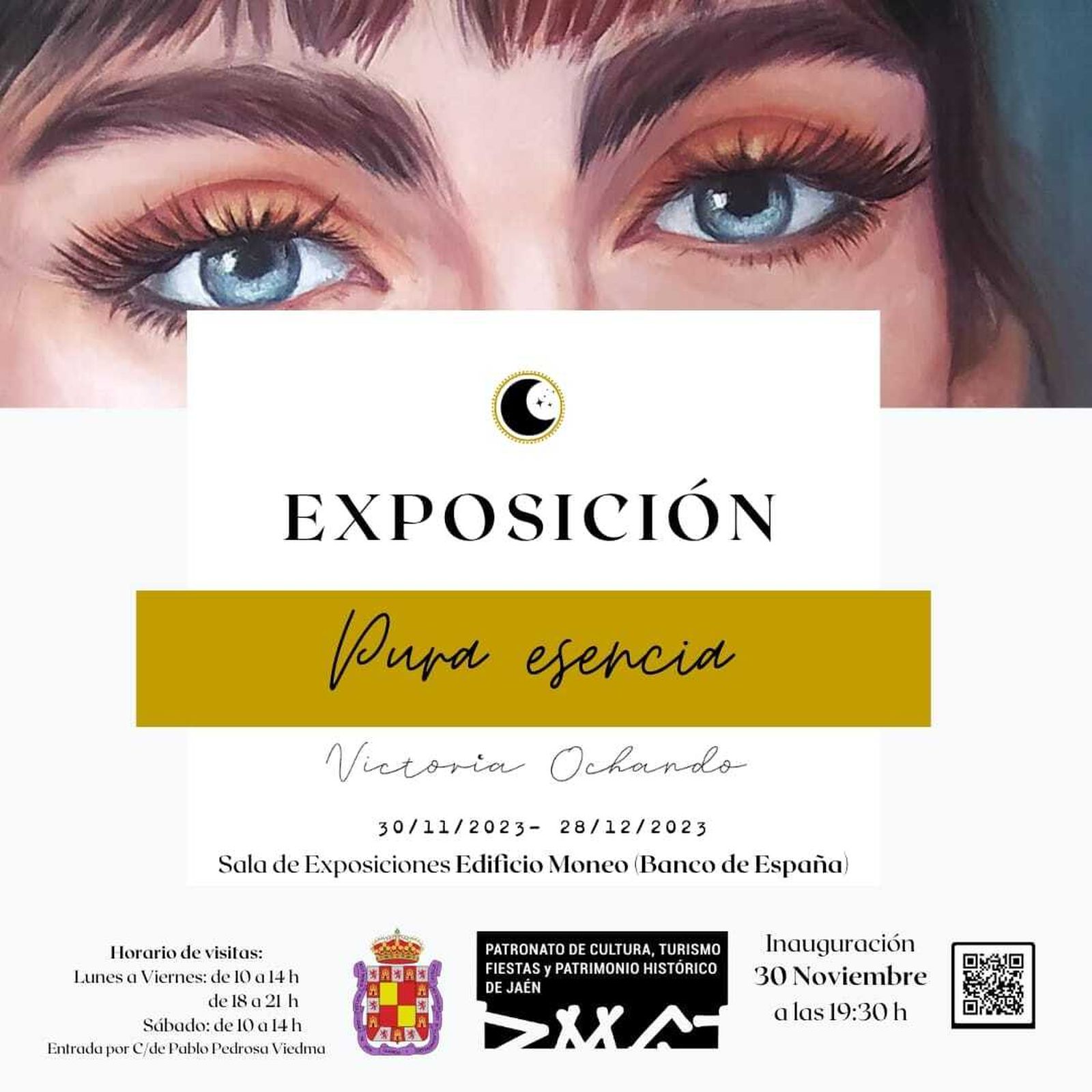 Cartel de la exposición, abierta hasta el próximo 28 de diciembre de lunes a sábado.