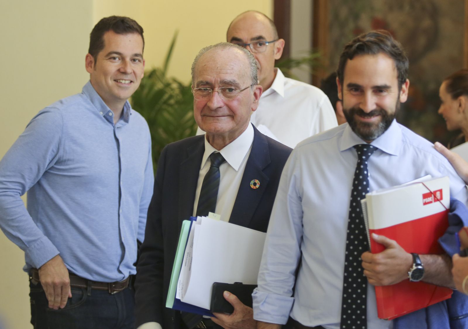 Alejandro Carballo, Eduardo Zorrilla, Francisco de la Torre y Daniel Pérez, este lunes.