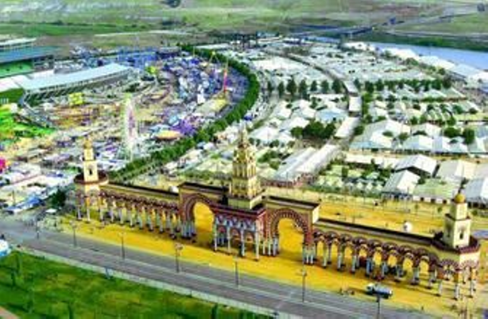 Imagen aérea del recinto ferial de El Arenal en el año 2006.