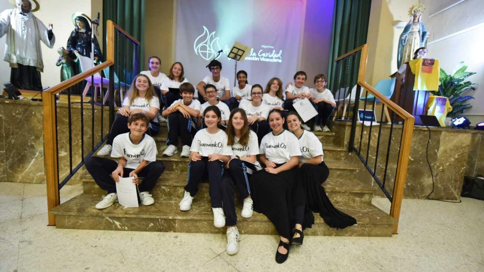 Los alumnos que representarán 'Flamencoz'.