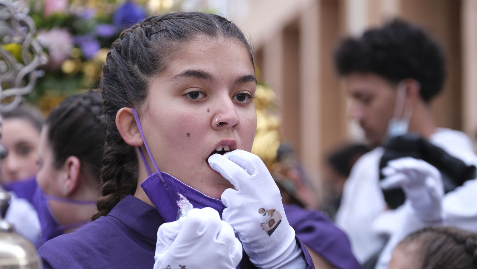 Procesión del Encuentro en Almería, en imágenes.