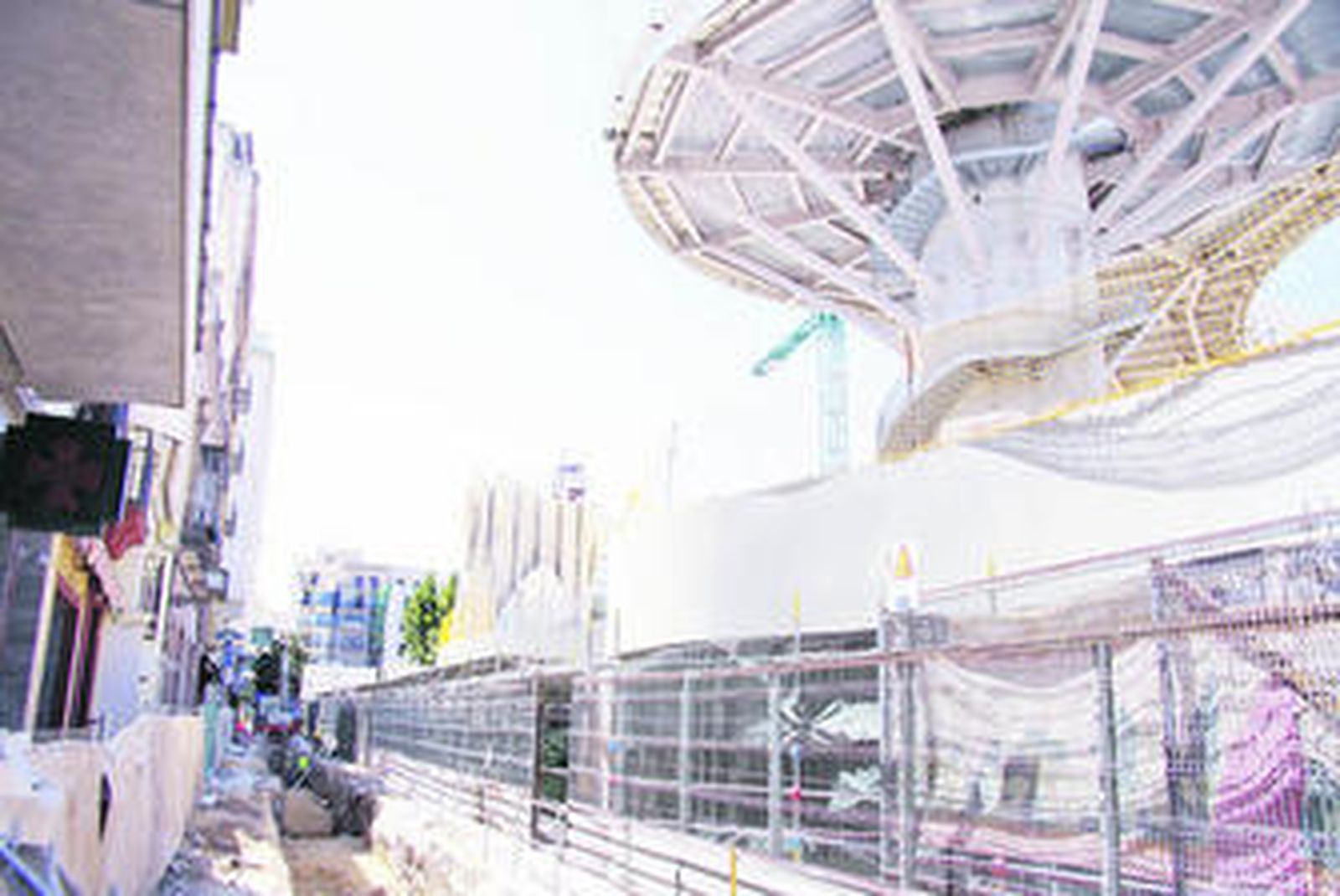 Vista de la zona donde se produjo la avería.