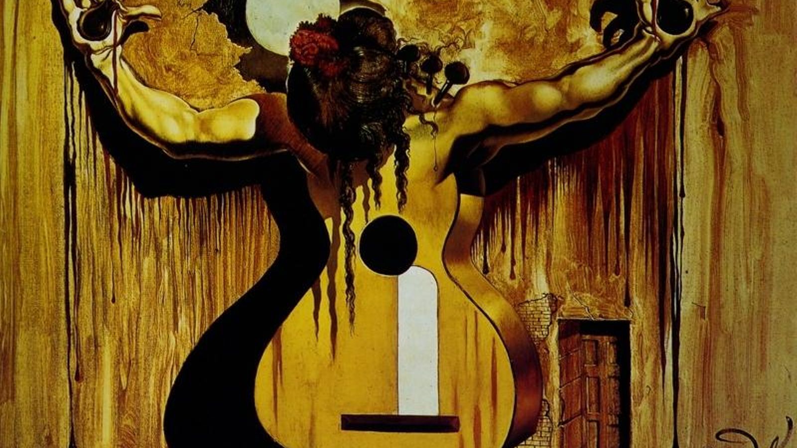 Salvador Dalí, proyecto para el telón de Café de Chinitas, 1943. Fundació Gala-Salvador Dalí. Salvador Dalí, proyecto para el telón de Café de Chinitas, 1943. Fundació Gala-Salvador Dalí.