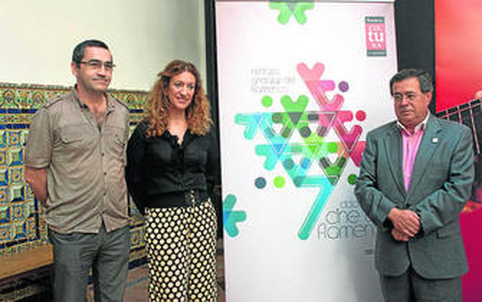 Domingo González, María de los Ángeles Carrasco y Francisco Díaz ayer durante la presentación.