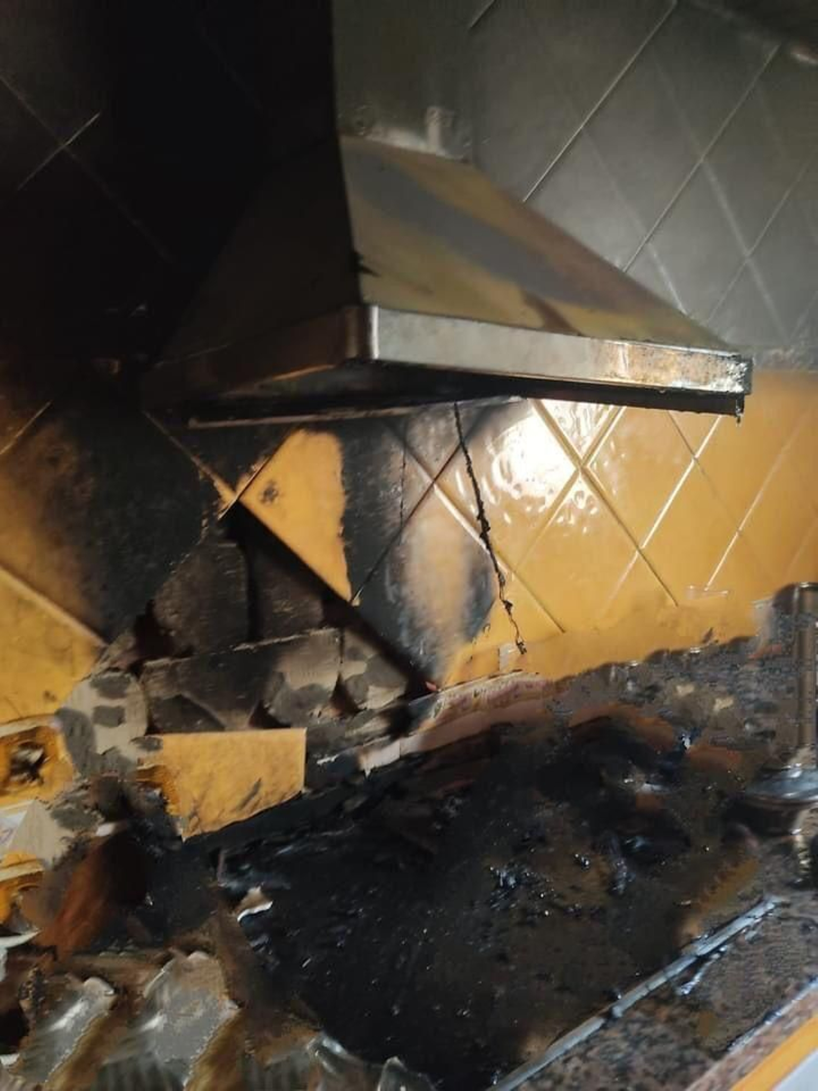 Cocina calcinada en Ayamonte.