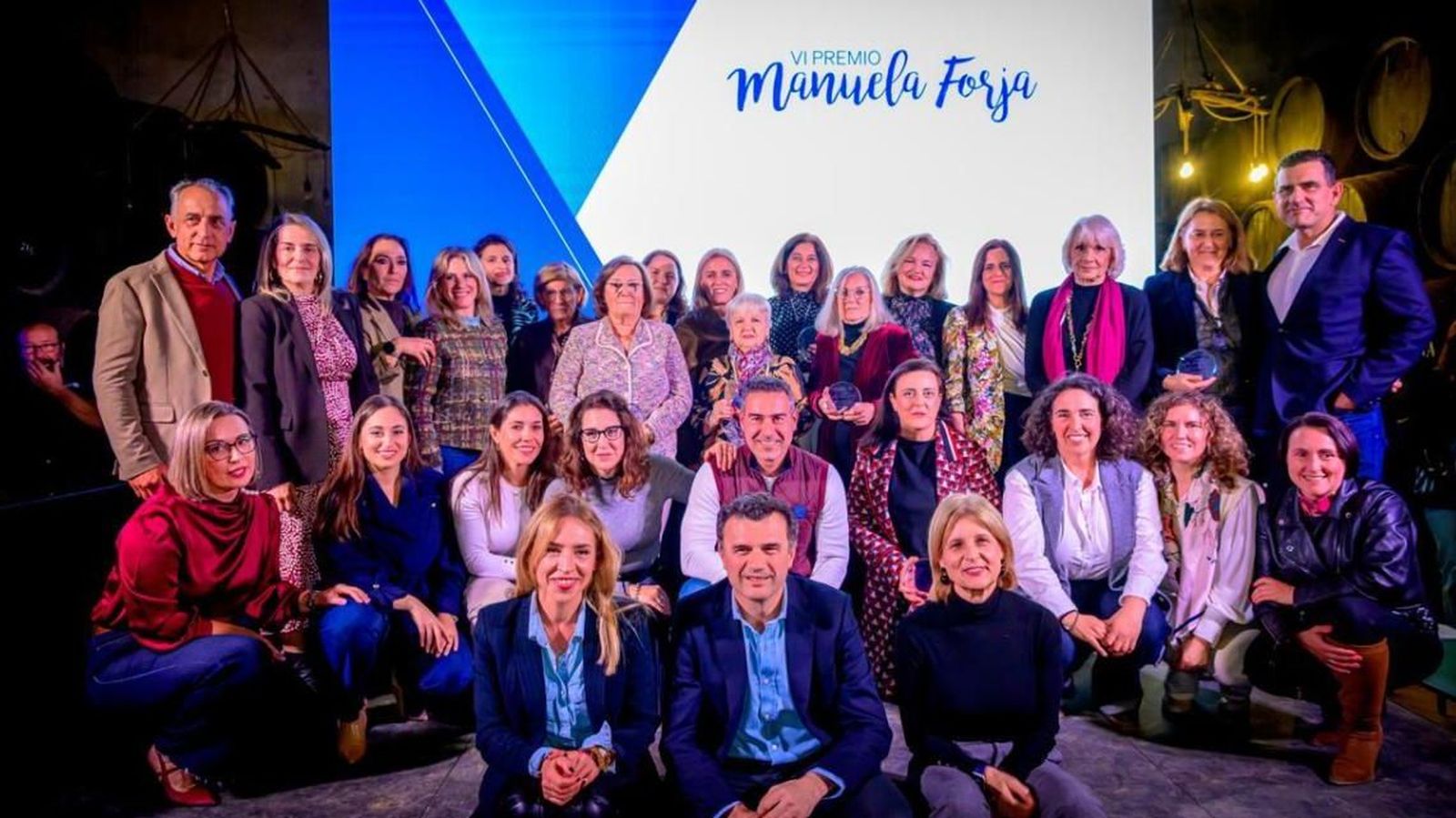 Foto de familia de la entrega de premios, celebrada en Sanlúcar