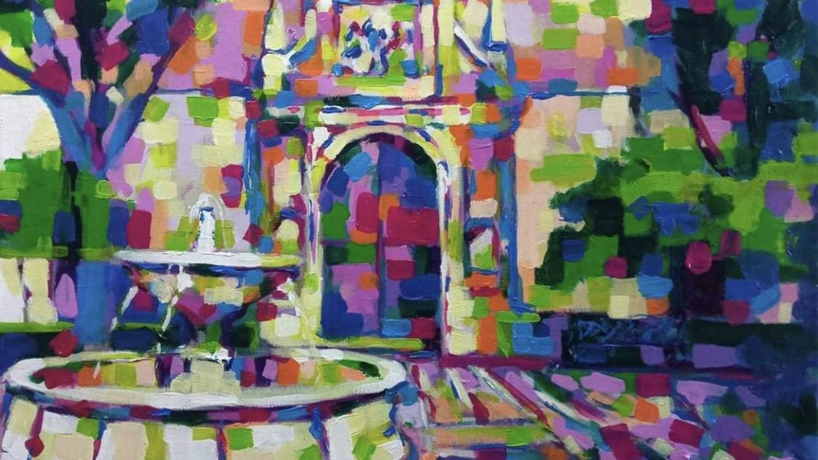 'La Plaza de Santa Isabel', pintura que se rifa para ayudar al convento.