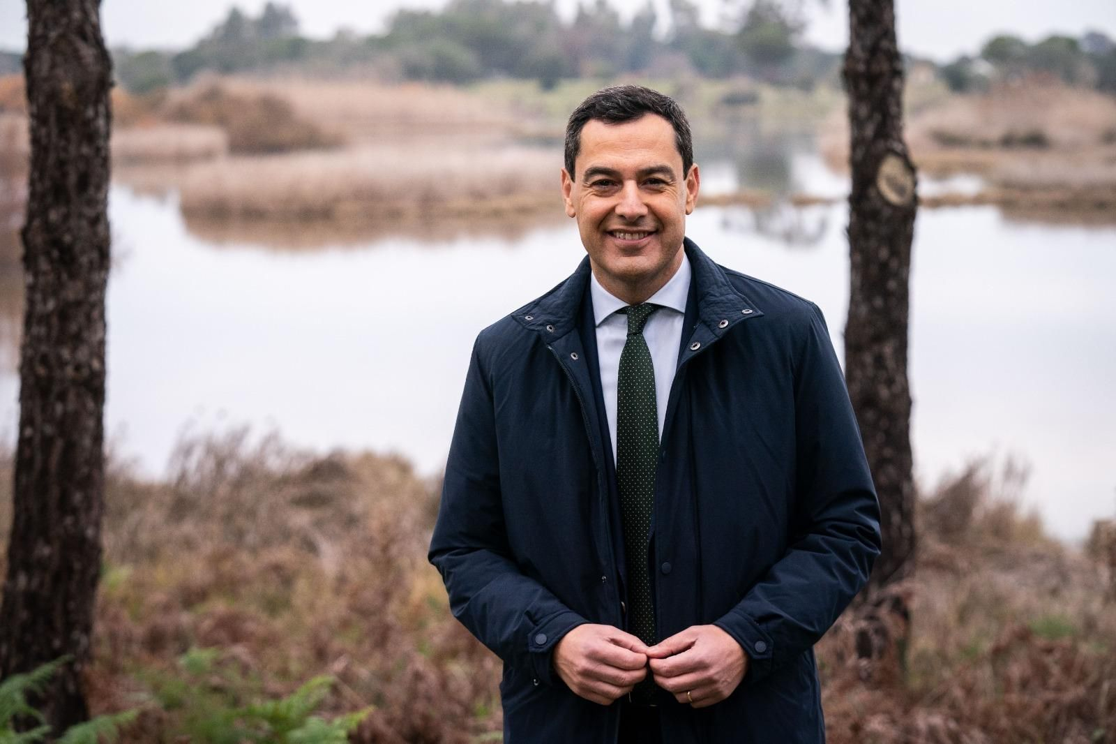 Juanma Moreno, durante su mensaje navideño de fin de año a los andaluces desde Doñana Juanma Moreno, durante su mensaje navideño de fin de año a los andaluces desde Doñana