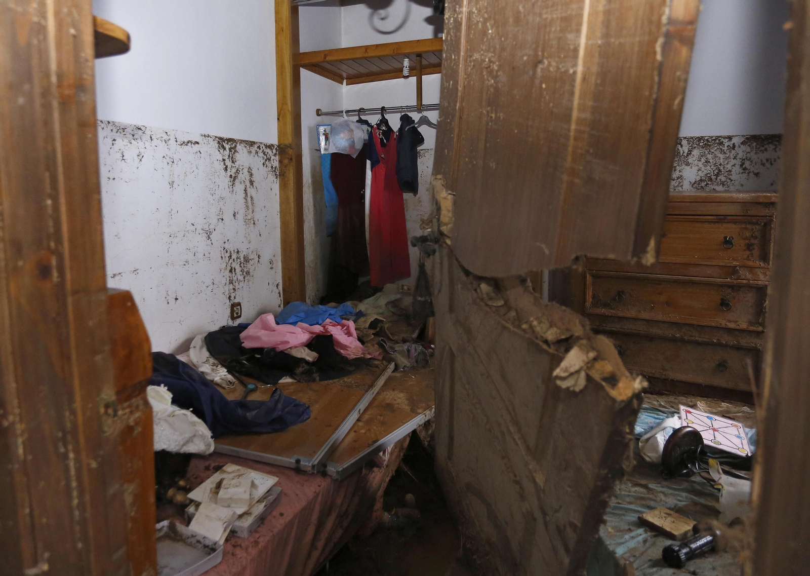 Una de las viviendas afectadas por estas inundaciones en Málaga.