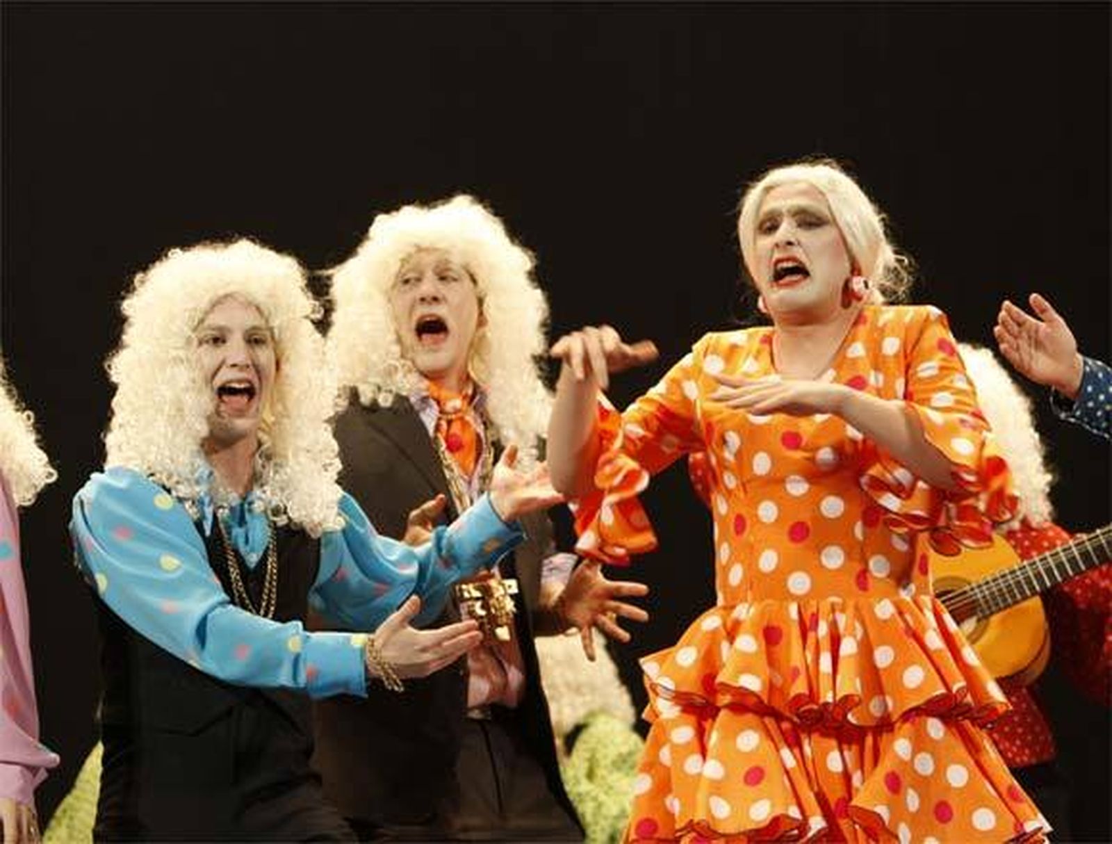 Cuadro flamenco al pan, pan y albino, vino