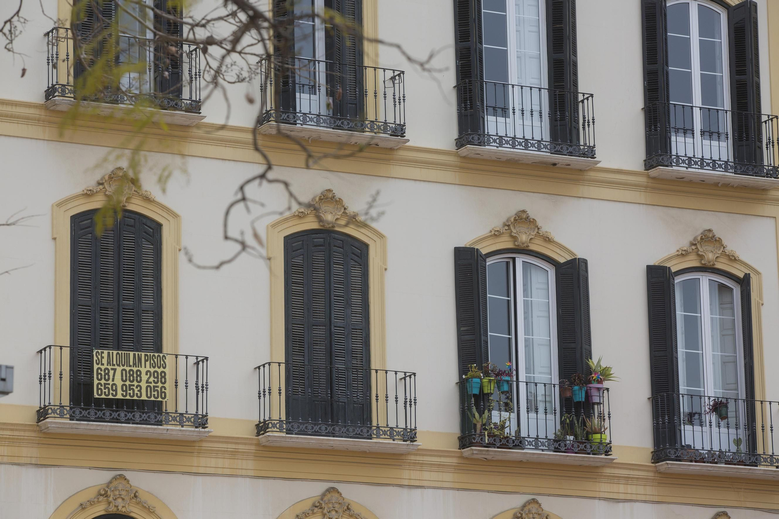 Vista de un apartamento en alquiler en la plaza de la Merced.