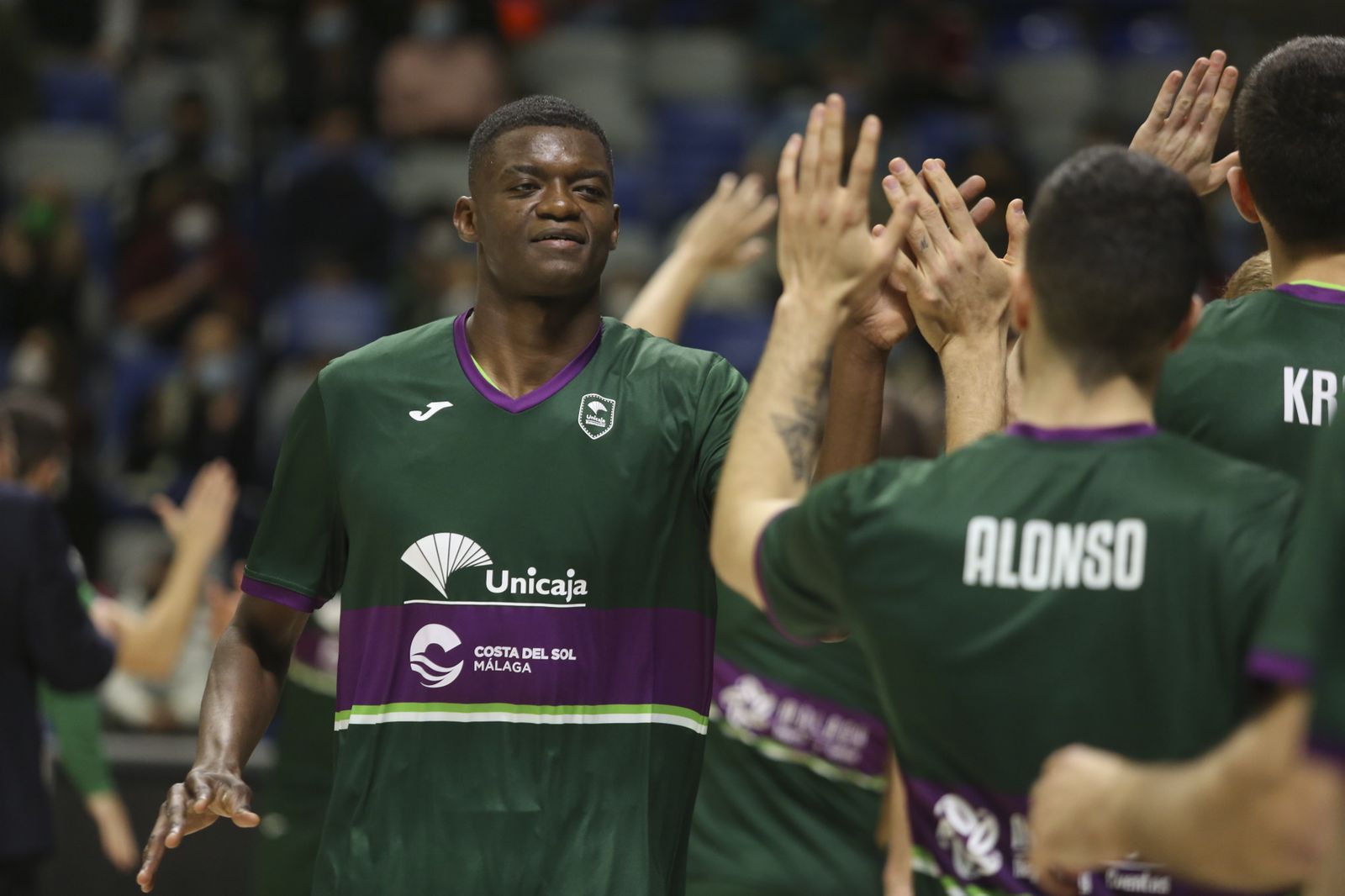 Yannick Nzosa, en una presentación del Unicaja.