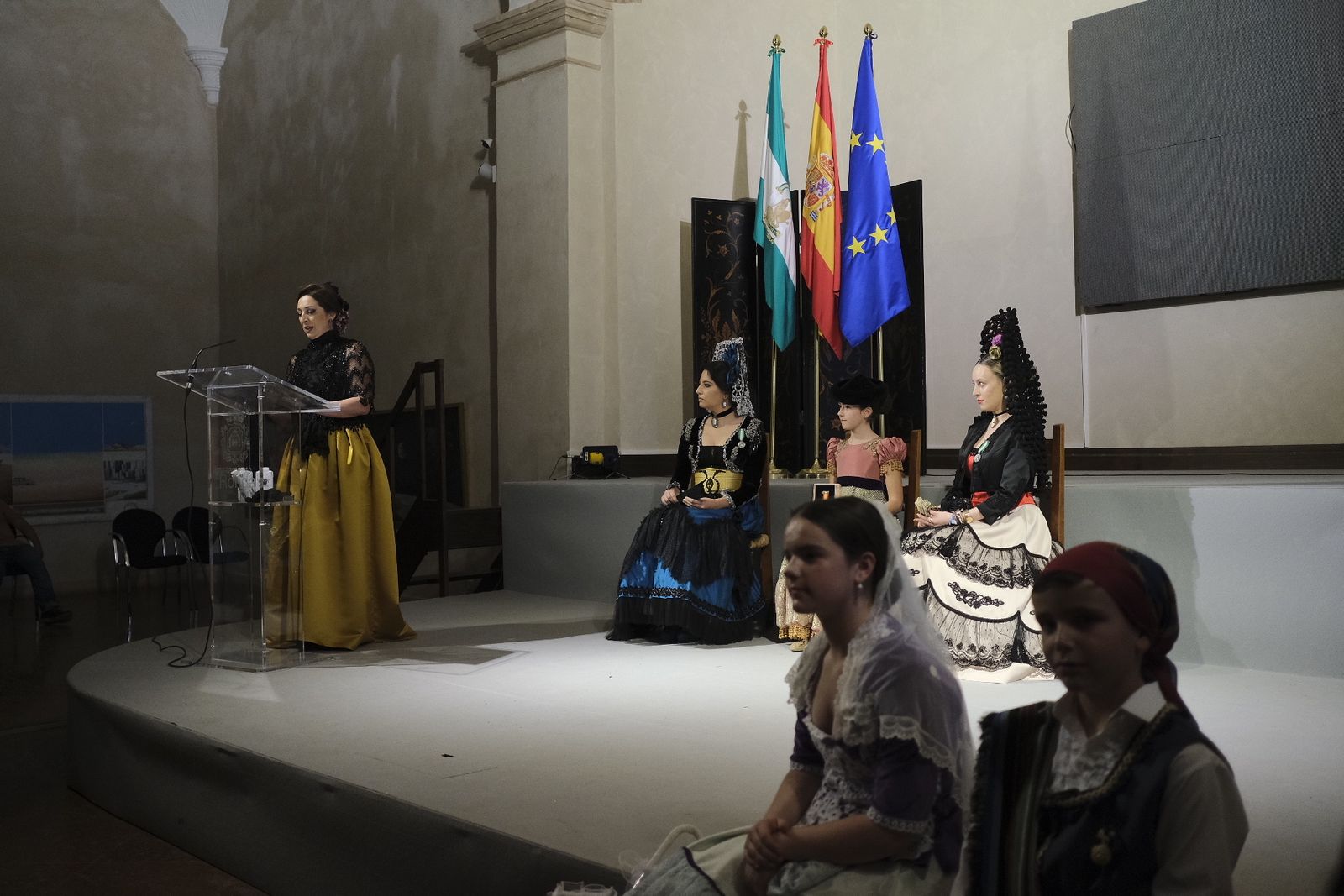 María Ductor durante su pregón en la capilla del convento de Santo Domingo.