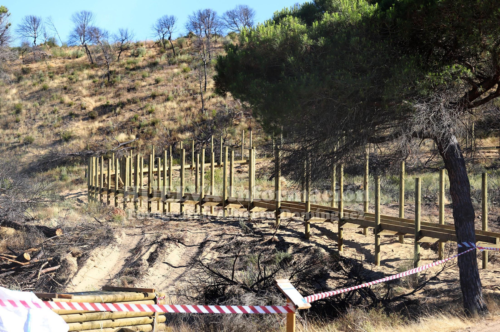 Imágenes de la nueva pasarela de Cuesta Maneli que está en construcción