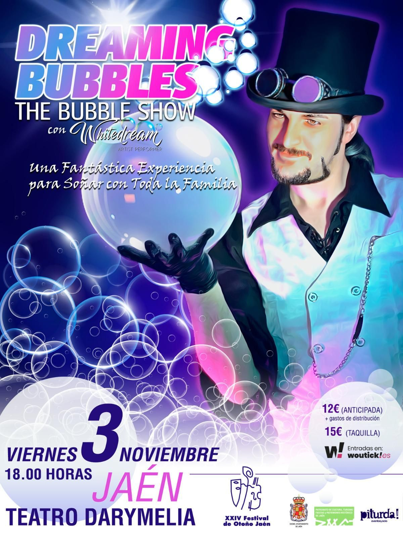 Cartel del espectáculo del próximo viernes en el Teatro Darymelia de Jaén.