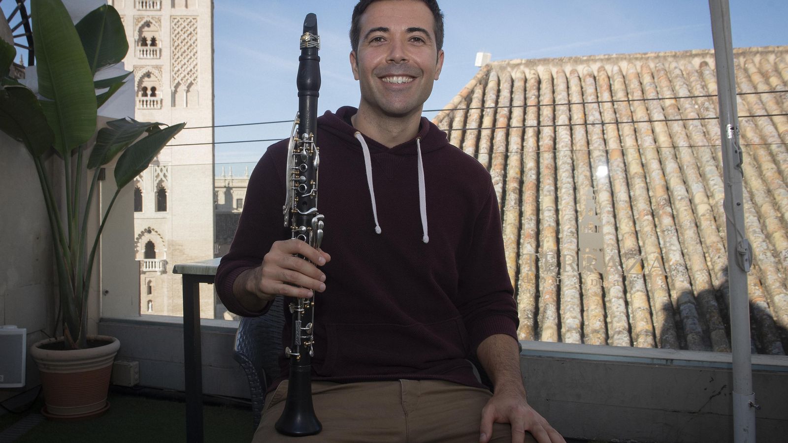 El músico sevillano, momentos antes de la entrevista.