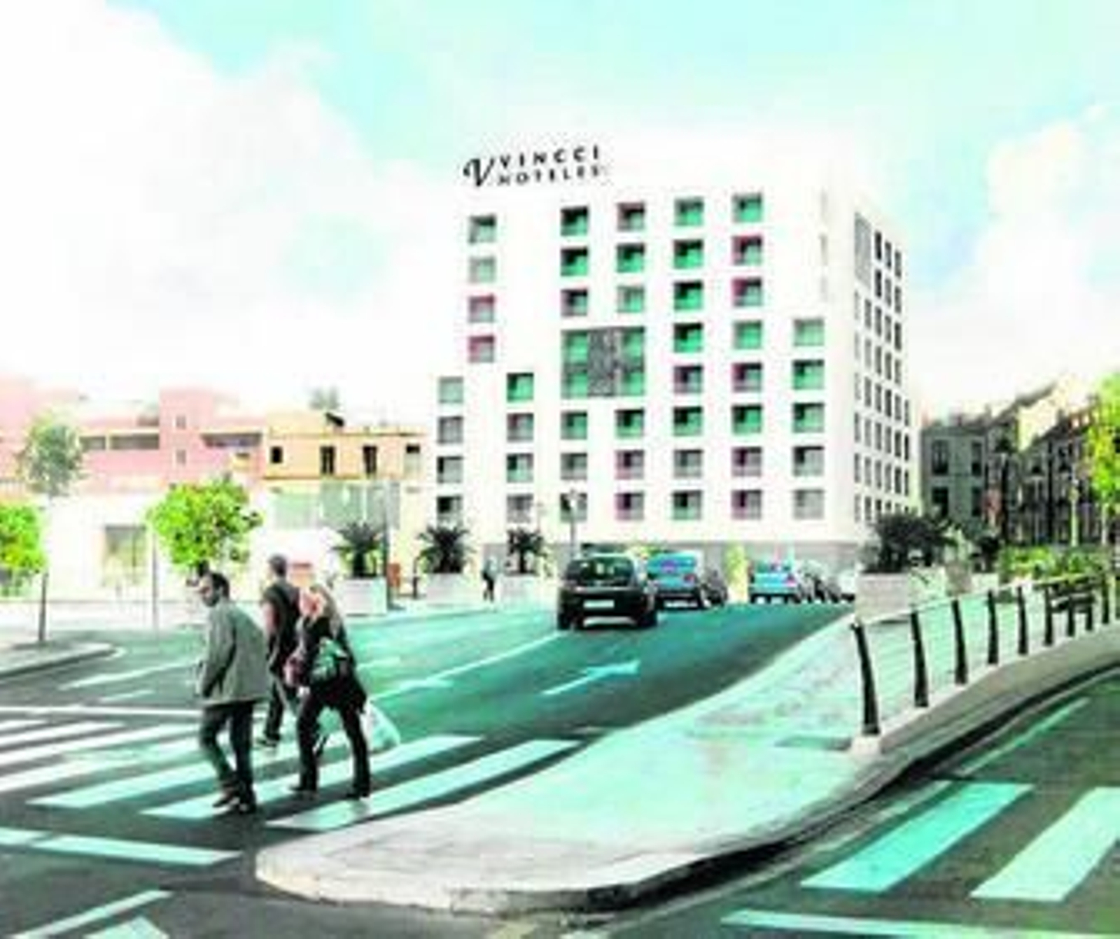 Diseño previsto para el hotel de Moneo.