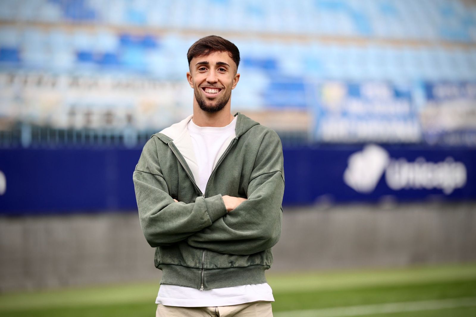 David Larrubia, en La Rosaleda.
