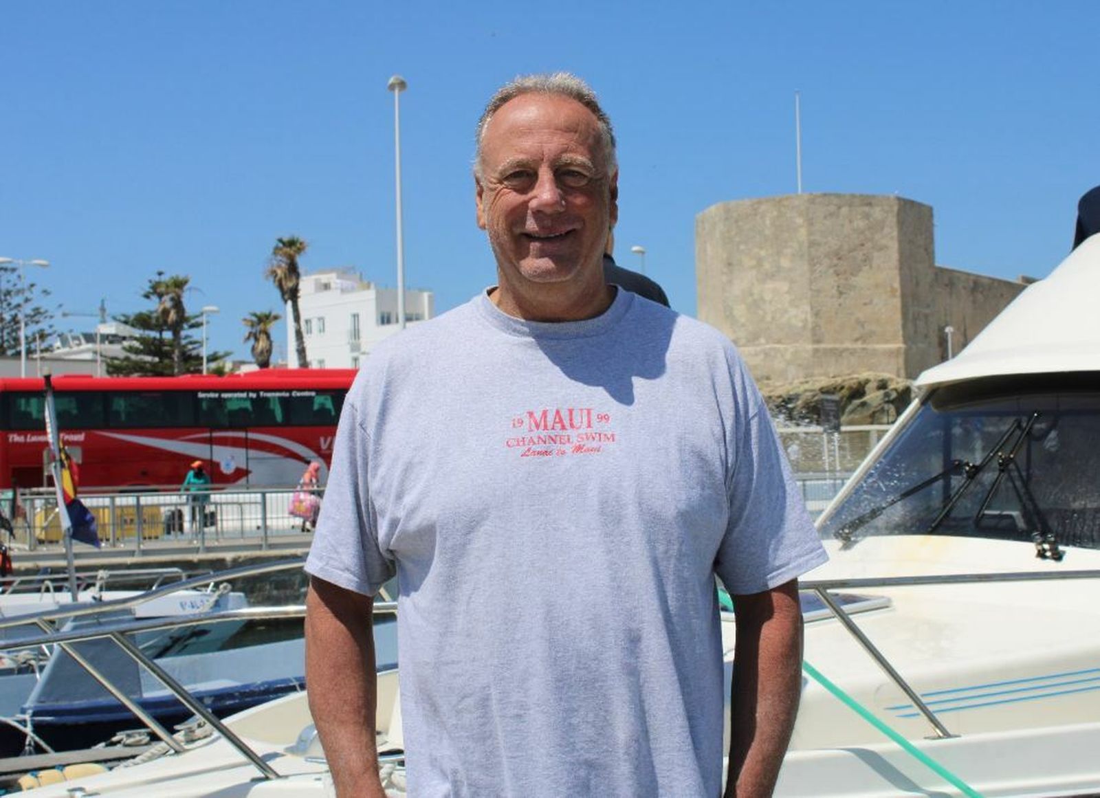 El estadounidense Scott Zorning, en Tarifa.