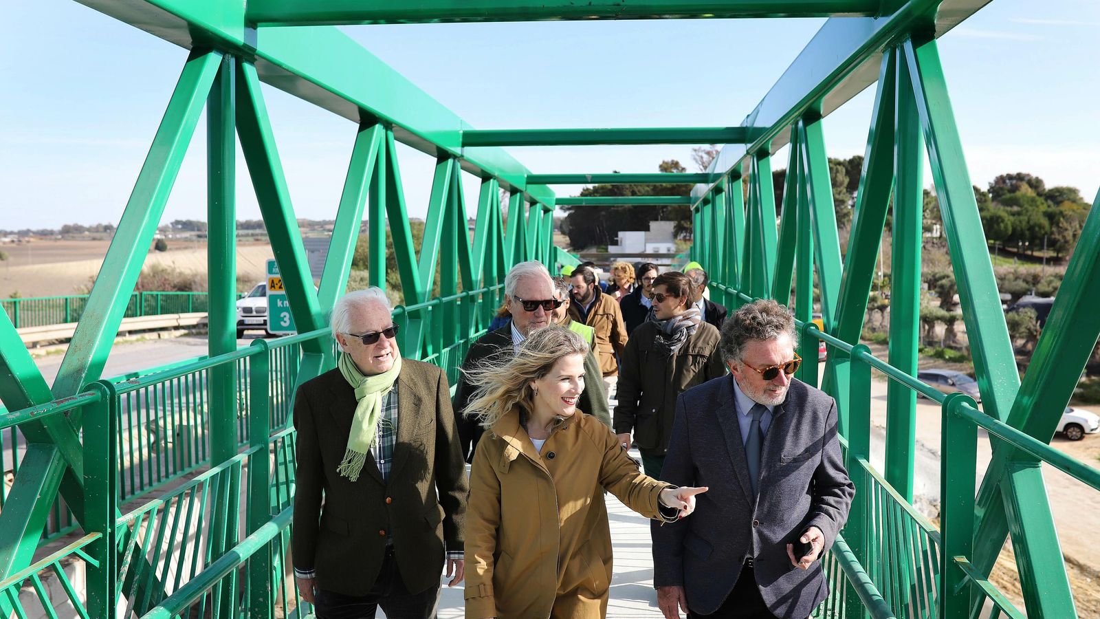 Un momento de la visita a la pasarela.
