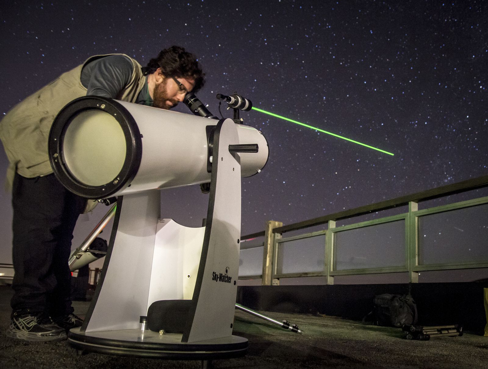 Un astrónomo durante la observación del año pasado